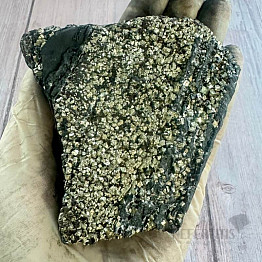 Šungit s pyritom surový 35