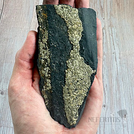 Raw shungite with pyrite 15