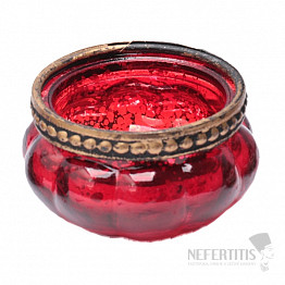 Leuchterglas für Teelichter rot