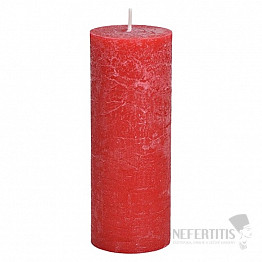 Parafínová stolní svíčka červená 18 cm