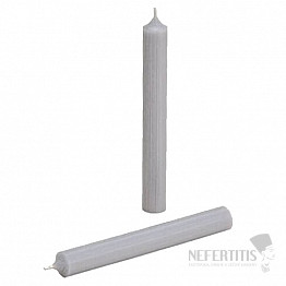Parafínová stolní svíčka šedá 18 cm
