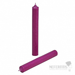 Parafínová stolní svíčka barva lilku 18 cm