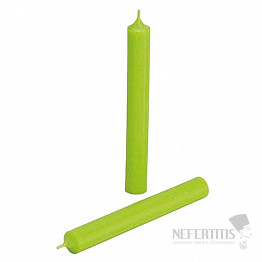 Parafínová stolní svíčka světle zelená 18 cm
