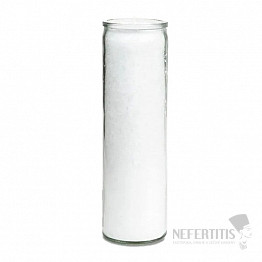Stearinová bílá svíčka ve skle