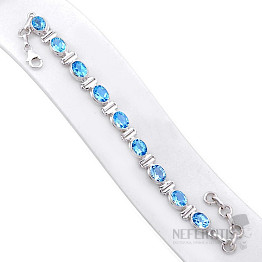 Topaz blue bracelet silver Ag 925 42061