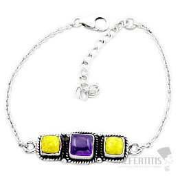 Amethyst bracelet silver Ag 925 49179