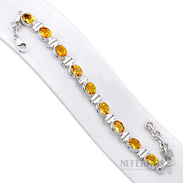 Citrinarmband Silber Ag 925 42068