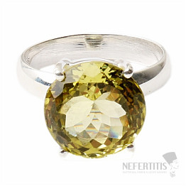 Topaz žlutý Lemon prsten stříbro Ag 925 R232