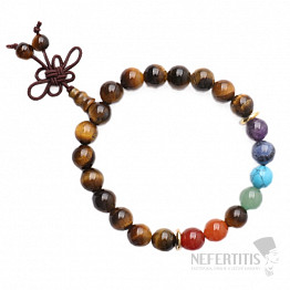 Tiger Eye Buddha hatte ein Chakra-Armband