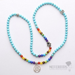 Türkisfarbene Chakra-Halskette zum Schutz vor Negativität