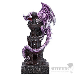 Soška drak Strážca veže fialový