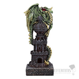 Soška drak Strážca veže zelený