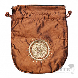 Satin bronze bag 12.5x15 cm