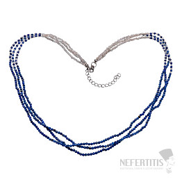 Labradorit a lapis lazuli náhrdelník z brúsených korálikov