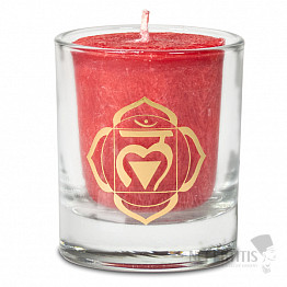 Votive Chakra Duftkerze im Glas für das 1. Chakra