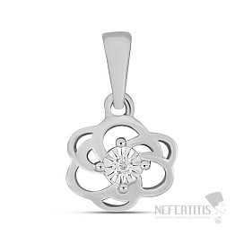 Prívesok strieborný s brúseným diamantom Ag 925 017374 DIA