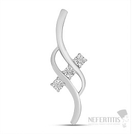 Prívesok strieborný s brúseným diamantom Ag 925 027141 DIA