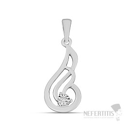 Prívesok strieborný s brúseným diamantom Ag 925 027150 DIA
