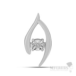 Prívesok strieborný s brúseným diamantom Ag 925 027157 DIA