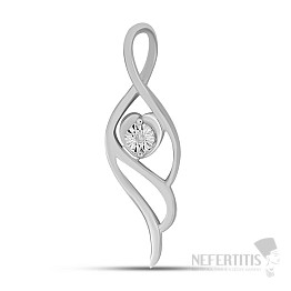 Prívesok strieborný s brúseným diamantom Ag 925 027160 DIA