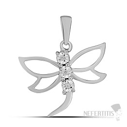 Prívesok strieborný s brúseným diamantom Ag 925 027161 DIA