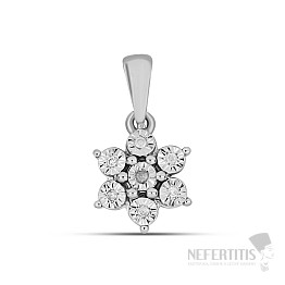 Prívesok strieborný s brúseným diamantom Ag 925 027283 DIA