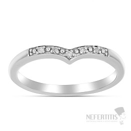 Prsteň strieborný s brúseným diamantom Ag 925 016262 DIA