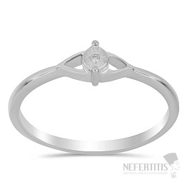 Prsteň strieborný s brúseným diamantom Ag 925 017332 DIA