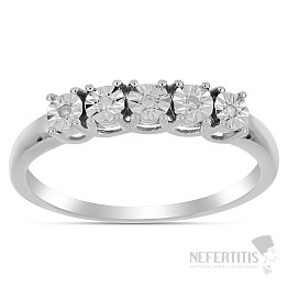 Prsteň strieborný s brúseným diamantom Ag 925 017351 DIA