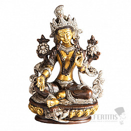 Feng Shui Statuette der Göttin Green Tara Messing 14 cm