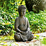 Buddha meditující japonská soška hnědá 25 cm