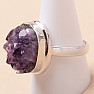 Ametyst drůzička prsten stříbro Ag 925 R1051