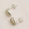 Měsíční kámen duhový náušnice pecky stříbro Ag 925 E1061