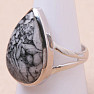 Pinolit prsten stříbro Ag 925 R138