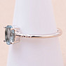 Topaz modrý prsten stříbro Ag 925 KO145