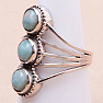 Larimar prsten stříbro Ag 925 KO147