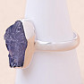 Tanzanit surový prsten stříbro Ag 925 LOT147