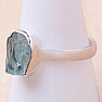 Akvamarín surový prsten stříbro Ag 925 R1518