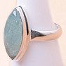 Akvamarín prsten stříbro Ag 925 LOT17