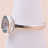Topaz modrý prsten stříbro Ag 925 KO185