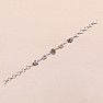 Vltavín, Herkimer diamant a meteorit Campo del Cielo náramek stříbro Ag 925 LOT21
