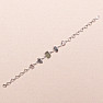 Vltavín, Herkimer diamant a meteorit Campo del Cielo náramek stříbro Ag 925 LOT22