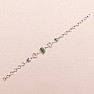 Vltavín, Herkimer diamant a meteorit Campo del Cielo náramek stříbro Ag 925 LOT24