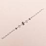 Vltavín, Herkimer diamant a meteorit Campo del Cielo náramek stříbro Ag 925 LOT25