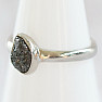 Diamant přírodní surový prsten stříbro Ag 925 R269