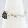Diamant přírodní surový prsten stříbro Ag 925 R278