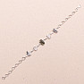 Vltavín, Herkimer diamant a meteorit Campo del Cielo náramek stříbro Ag 925 LOT30