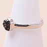 Diamant přírodní surový prsten stříbro Ag 925 R303