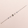 Vltavín, Herkimer diamant a meteorit Campo del Cielo náramek stříbro Ag 925 LOT31