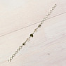 Vltavín, Herkimer diamant a meteorit Campo del Cielo náramek stříbro Ag 925 LOT32